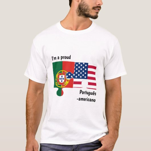 T-shirt Portugais américain personnalisé (Devant)