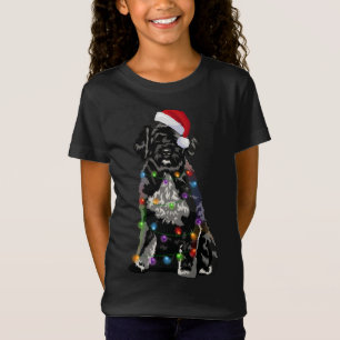 T-Shirt Portugais de l'eau Chien Lumières Noël Chien de No