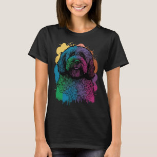 T-shirt Portugais Water Dog Coloré Pop Splash Tie Dye