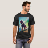 T-shirt Portugais Water Dog Cool Surf Board Wave Surf (Devant entier)