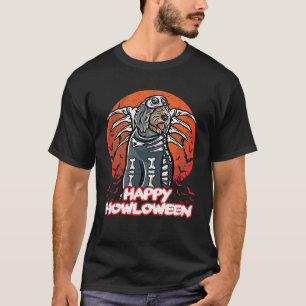 T-shirt Portugais Water Dog Happy Costume Halloween Skele