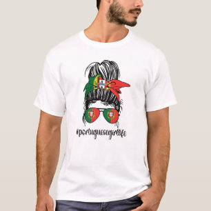 T-shirt Portugaise fille Portugal Drapeau Racines portugai