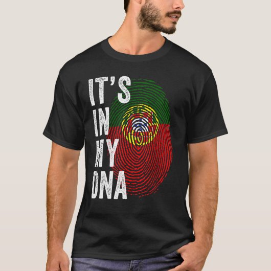 T-shirt Portugal C'est dans mon ADN mignon Fingerprin port (Devant)