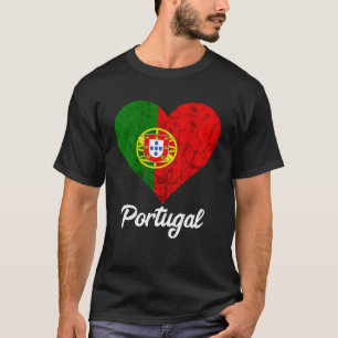 T-shirt Portugal Coeur Portugais Amour Drapeau Portugais