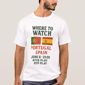 T-shirt Portugal contre Espagne Match Day Fan Shirt