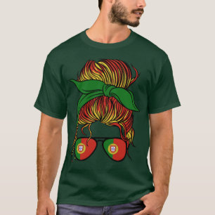 T-shirt Portugal Coupe du monde de football féminin Drapea