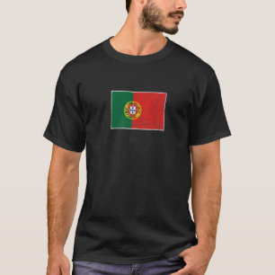 T-shirt Portugal Drapeau Avec Vintage Portugal Col Nationa