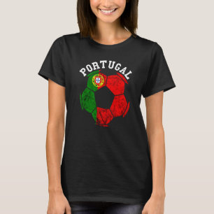T-shirt Portugal Drapeau Ball Portugais joueur de football