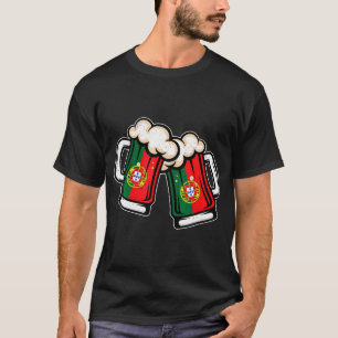 T-shirt Portugal Drapeau Beer Mug - Bière portugaise Cool
