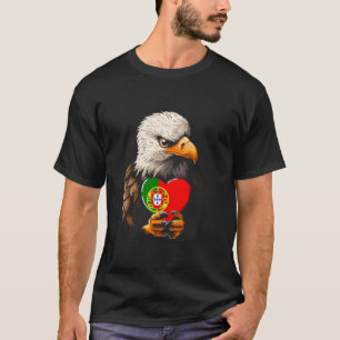 T-shirt Portugal Drapeau Coeur d'aigle Portugais Pride Por