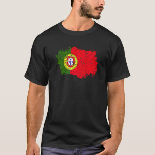 T-shirt Portugal Drapeau Grunge Pays Drapeau Portugal