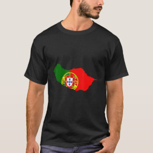 T-shirt Portugal Drapeau im Madeira contour Madeira