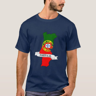 T-shirt Portugal flag map