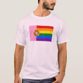 T-SHIRT PORTUGAL GAY ET DRAPEAU DE PLANCHE (Devant)