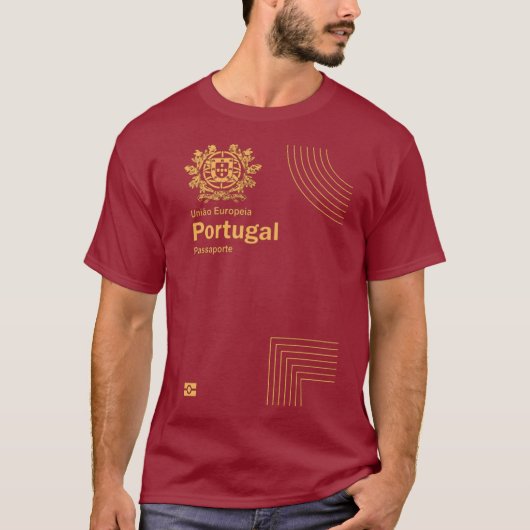 T-shirt Portugal passport cover (Devant)