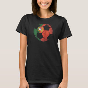 T-shirt Portugal Soccer Ball Drapeau Jersey Portugal Footb