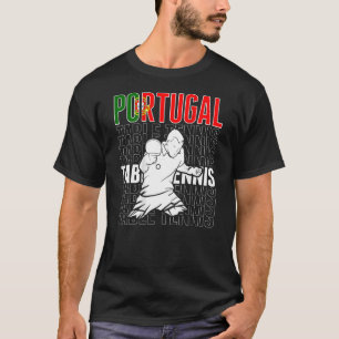 T-shirt Portugal Tennis De Table Soutien Ping Portugais