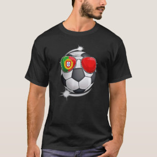 T-shirt Portugal Ventilateur de football Sunglass Soccer P