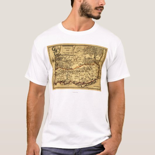 T-shirt PortugalPanoramic MapPortugal (Devant)