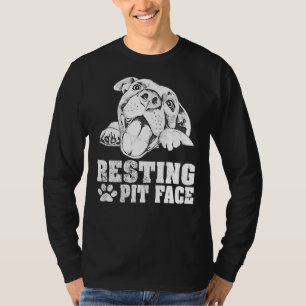 T-shirt Pose de repos visage drôle Pitbull drôle sueur