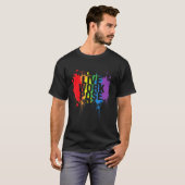 T-shirt Pose de travail en direct Énoncé graphique Tee Hap (Devant entier)