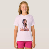 T-shirt Pose de yoga (Devant entier)