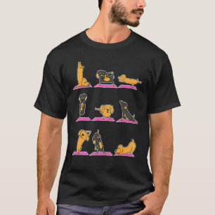 T-shirt Pose de yoga de chien de Vienne propriétaire de te
