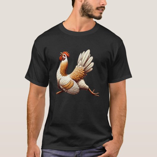 T-shirt Pose de yoga du poulet (Devant)