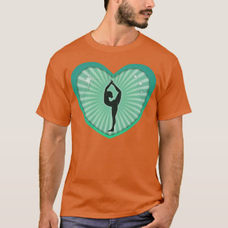 T-shirt Pose de Yoga en forme de coeur 1