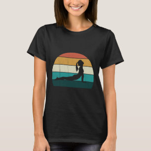 T-shirt Pose de yoga rétro Vintage Mind Méditation Corps W