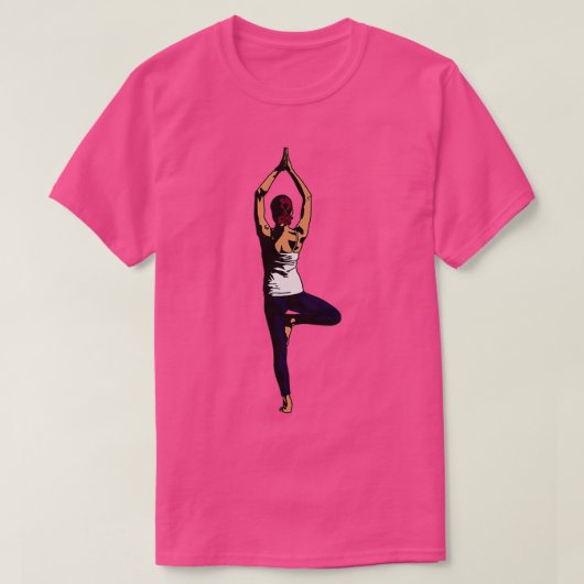 T-shirt Pose de yoga Vriksasana (Design devant)