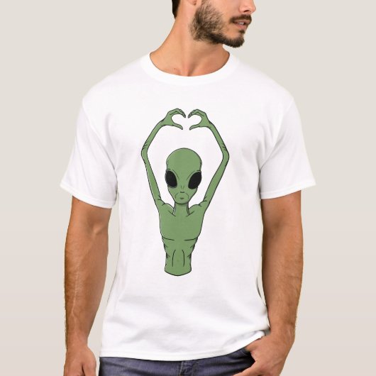 T-shirt Pose du cœur extraterrestre (Devant)