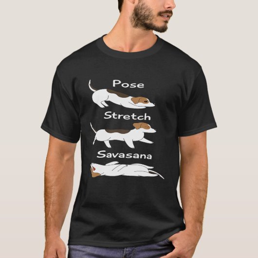 T-shirt Pose Stretch Savasana Jack Russell Terrier Chien P (Devant)