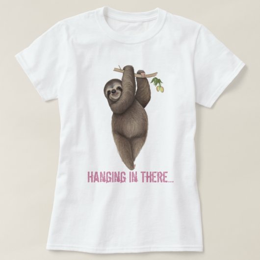 T-shirt Pose-y - Accroche la Sloth (Design devant)