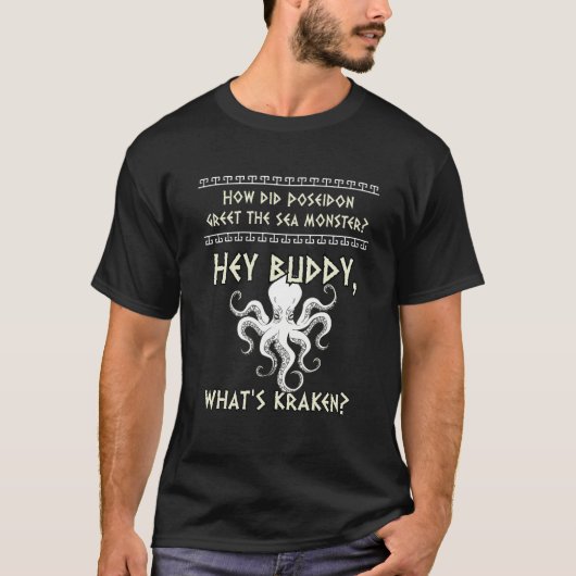 T-shirt Poseidon and Ancient Greek Mythology Monster Histo (Devant)