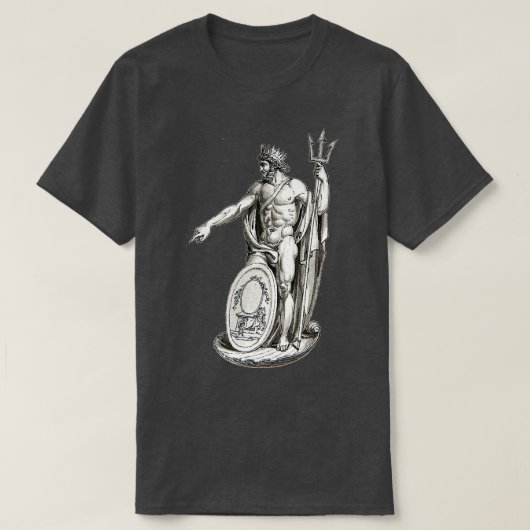 T-shirt Poseidon Trident Grec Dieu Mythologie (Design devant)