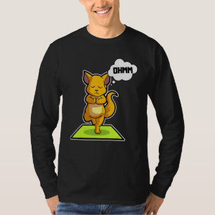 T-shirt Poses de yoga de chat paresseux sports gymnastique