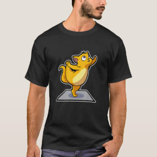 T-shirt Poses de yoga de chat paresseux Sports Gymnastique