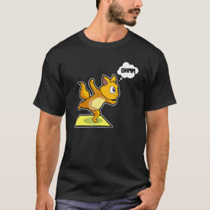 T-shirt Poses de yoga de chat paresseux Sports Gymnastique