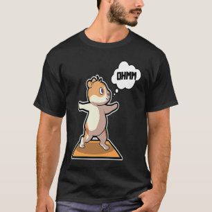 T-shirt Poses de yoga de hamster sport gymnastique batteme