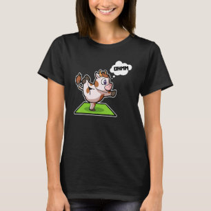 T-shirt Poses de yoga de veau de vache Sport Gymnastique B