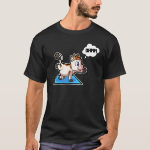 T-shirt Poses de yoga de veau de vache Sport Gymnastique B