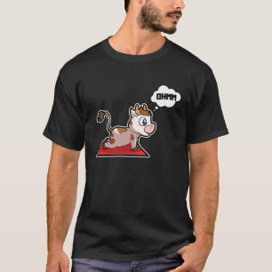 T-shirt Poses de yoga de veau de vache Sport Gymnastique B