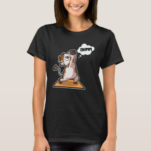 T-shirt Poses de yoga de veau de vache Sport Gymnastique B
