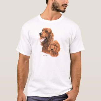 T-shirt Poseur irlandais et chiot