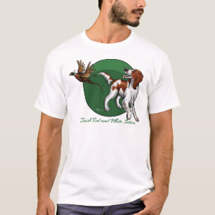 T-shirt Poseur rouge et blanc irlandais