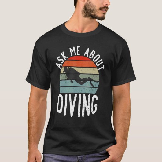 T-shirt Posez-moi des questions sur la plongée (Devant)