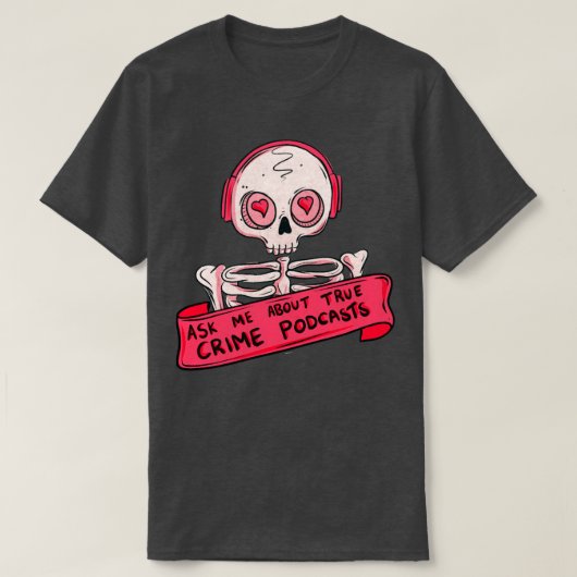 T-shirt Posez-moi des questions sur les vrais podcasts cri (Design devant)
