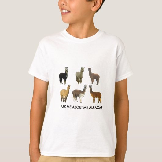 T-shirt Posez-moi des questions sur mes alpacas (Devant)
