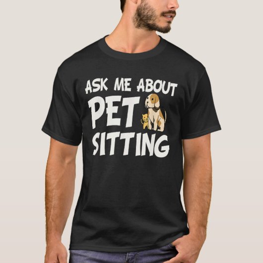 T-shirt Posez-moi la question sur la pose d'animaux - Chie (Devant)